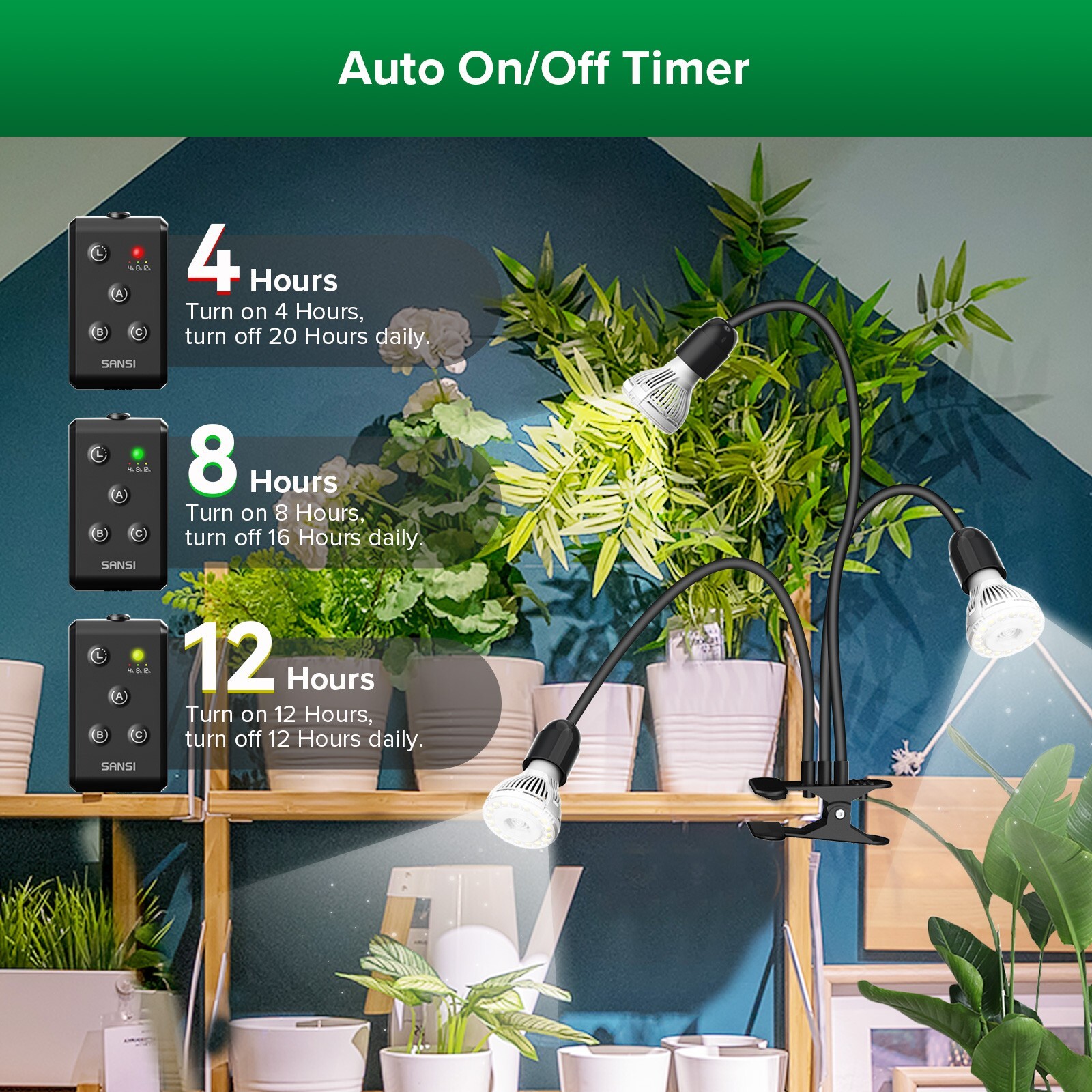 SANSI 600W Full Spectrum LED Grow Light for Indoor Plants