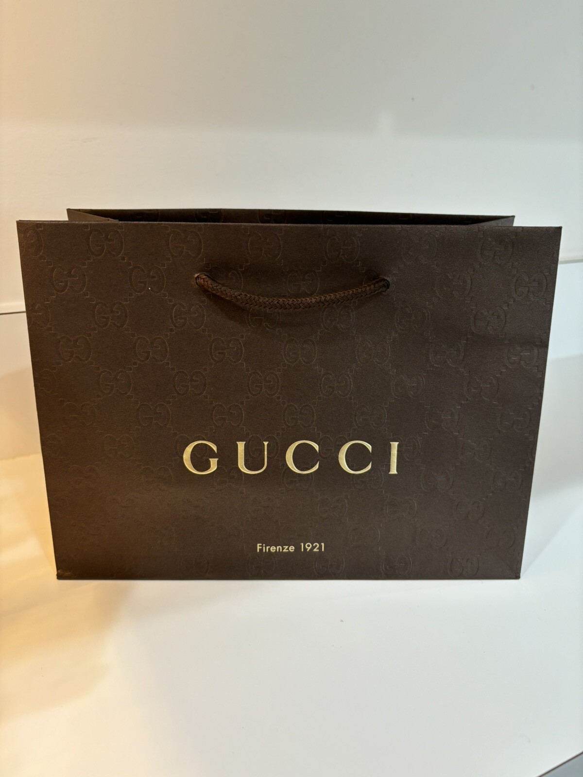 GUCCI Firenze 1921 Paper Bag Shopping Gift Brand NEW Wrapped 9” X 6.5 X 3.5”