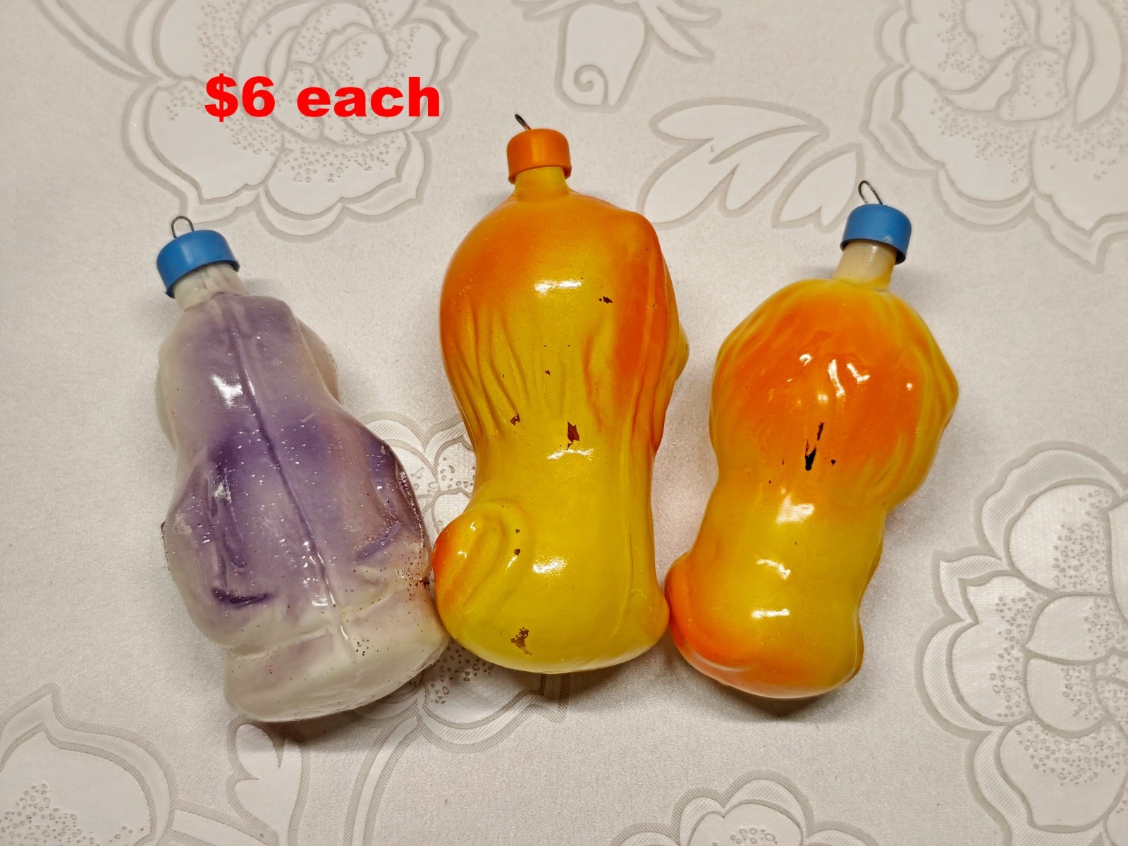 Vintage glass Christmas Ornament animals decoration soviet USSR