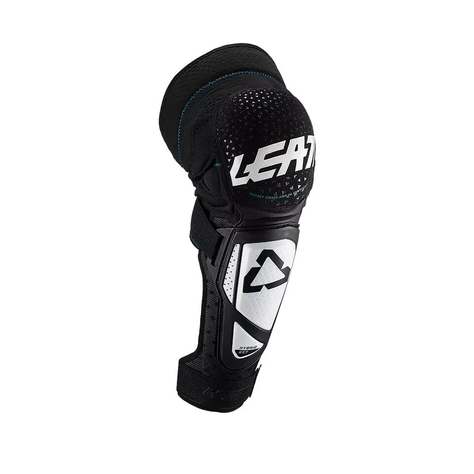Leatt - 3DF Hybrid EXT Knee Shin Guard - White/Black - Size Large/XL -5019400741
