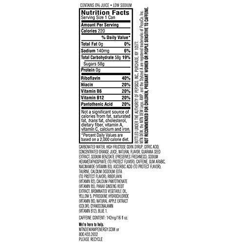 Amp Energy, Original, Caffeine, B Vitamins, 16 Fl Oz. Cans (12 Pack)