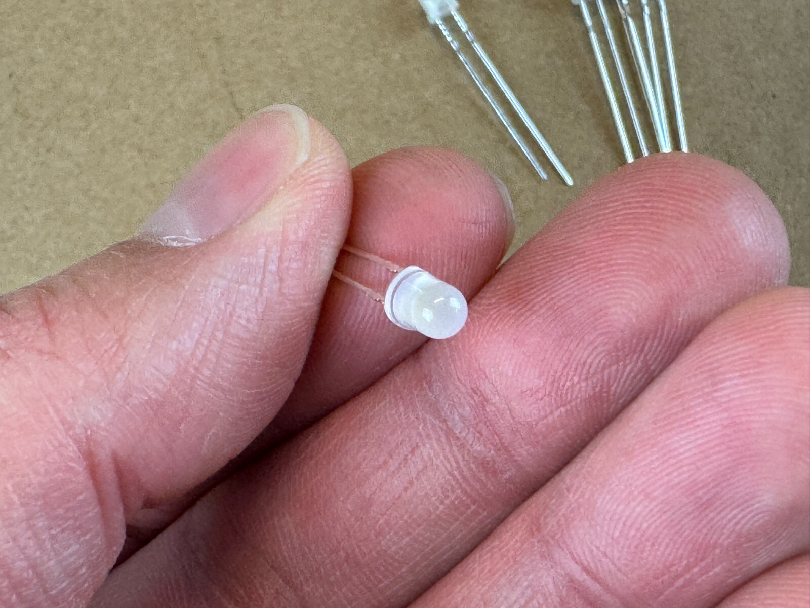 10 New FROSTED 8v 12v Grain-of-Wheat LED Lights 10v Lamp Bulbs 4MM Bare Wire