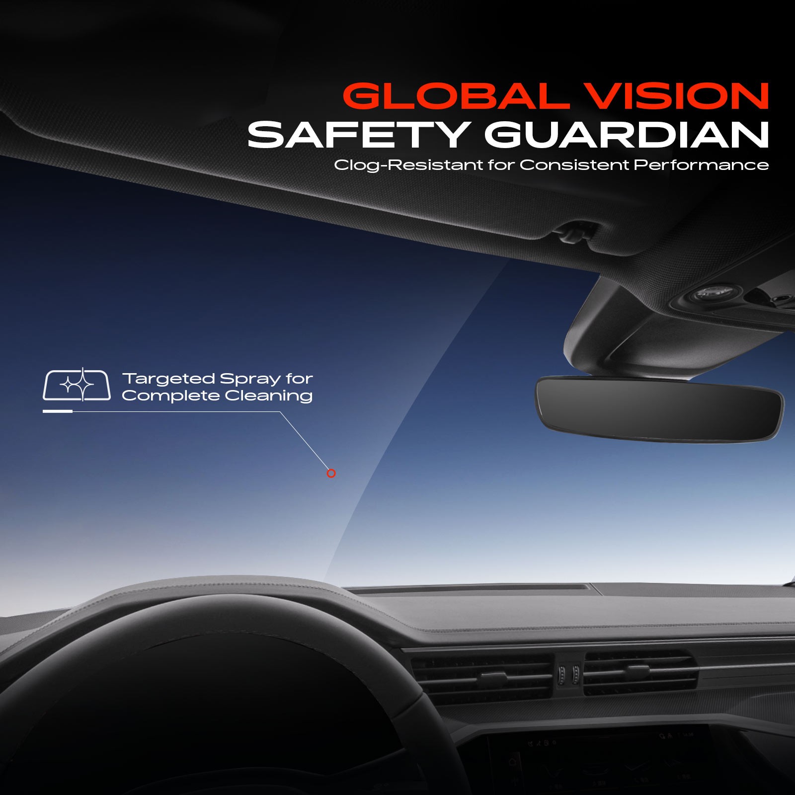 2x Front LH & RH Windshield Washer Nozzle Fan w/ Gaskets for Dodge Durango 11-23