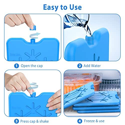 OUTXE Ice Packs for Lunch Box 4 -Pack Reusable Ultra-Thin Freezer Packs