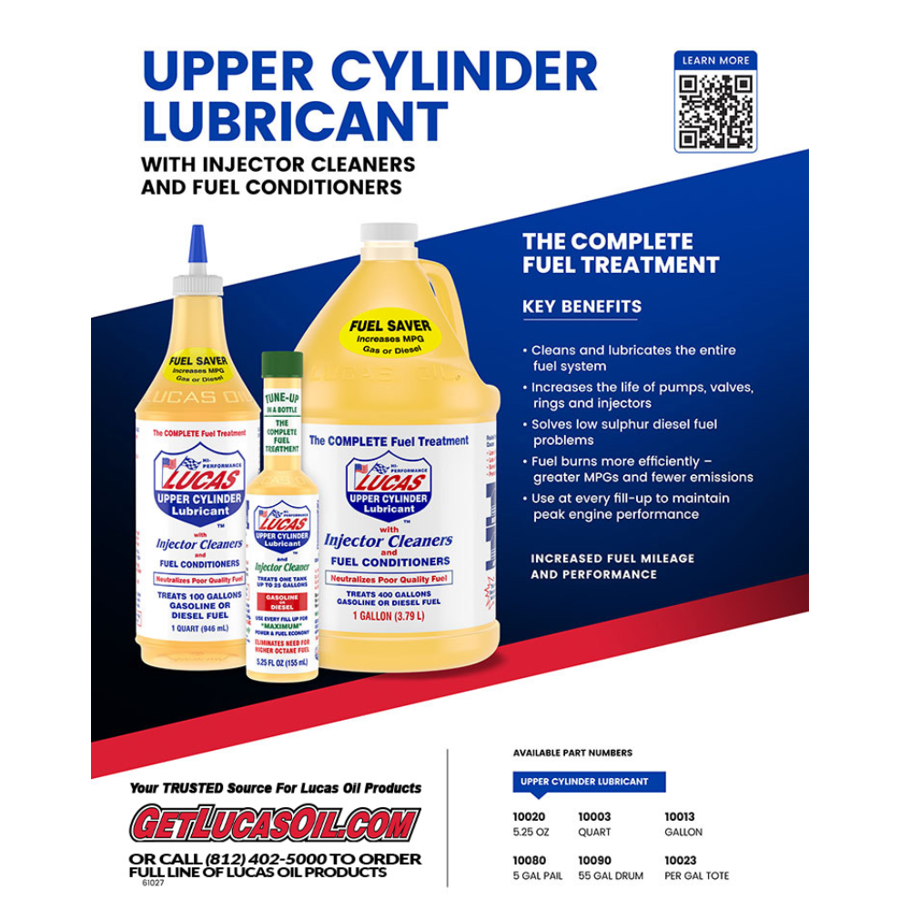 Lucas Oil 10013 1 Gallon Upper Cylinder Lubricant Fuel Treatment (4 PACK)