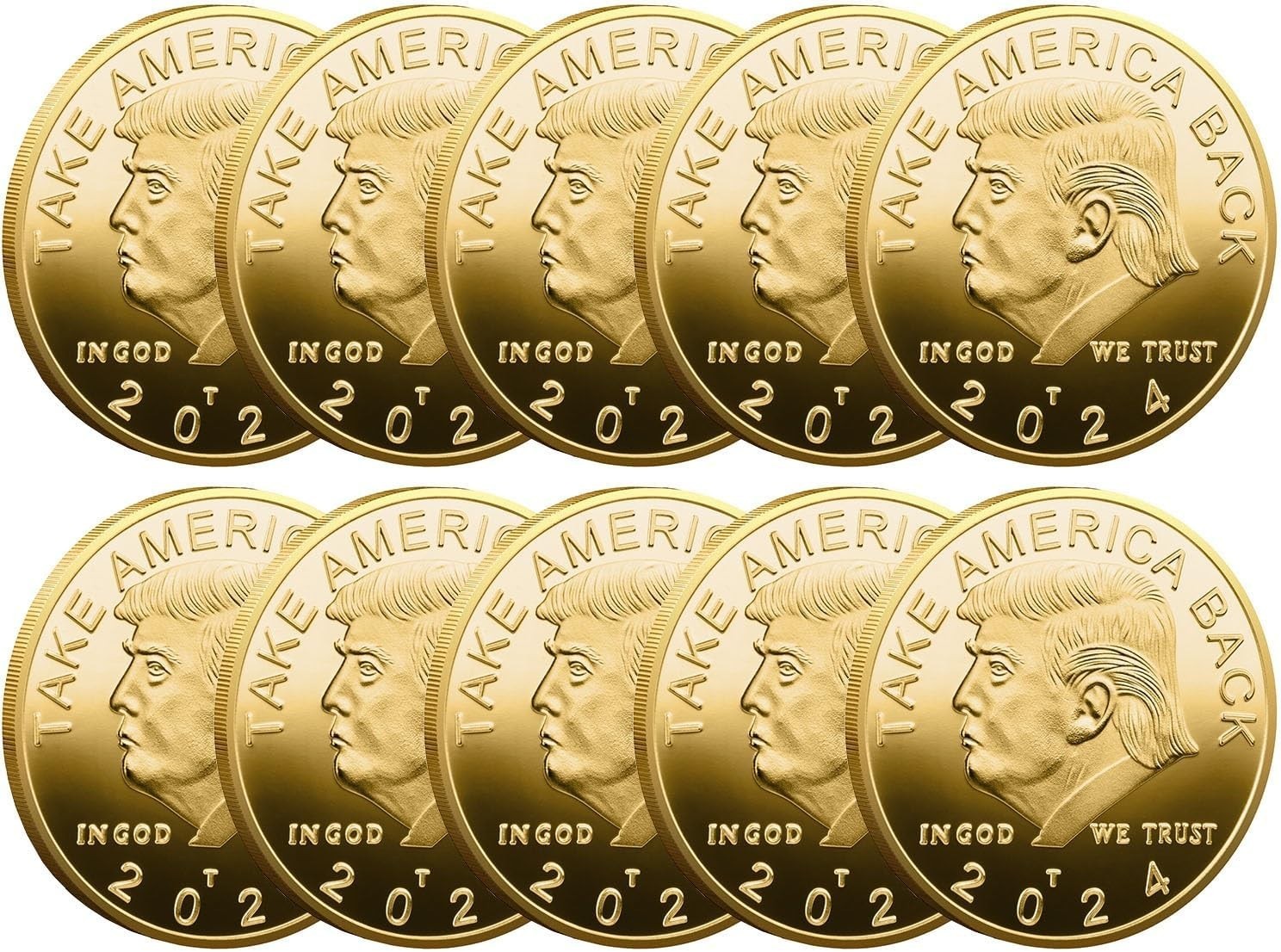 2024 President Donald Trump Commemorative Coin Take America Back Metal Coin Gold