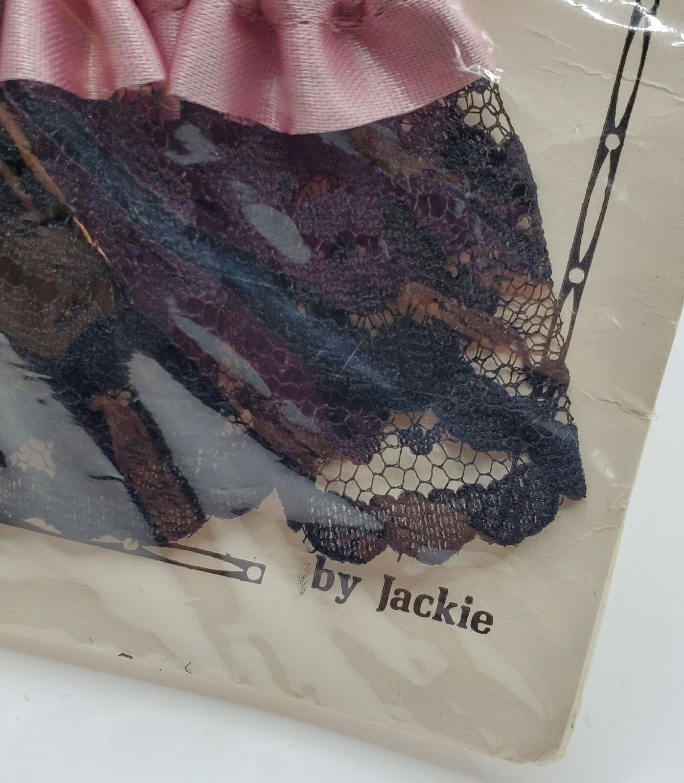 Vintage Knott's Berry Farm Gay Nineties Showgirl Garter NIB By Jackie Black Pink