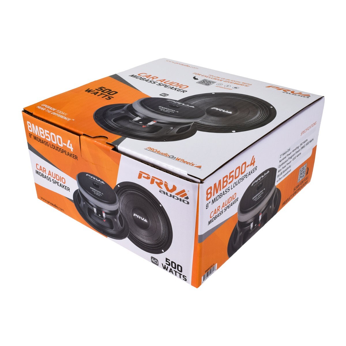 4x PRV 8" Midbass Speakers 8MB500-4 Car Audio 4 Ohm 2000 Watts