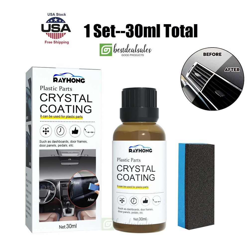 3× Plastic Parts Crystal Coating Car Refresher Agent Maintenance Accessories USA