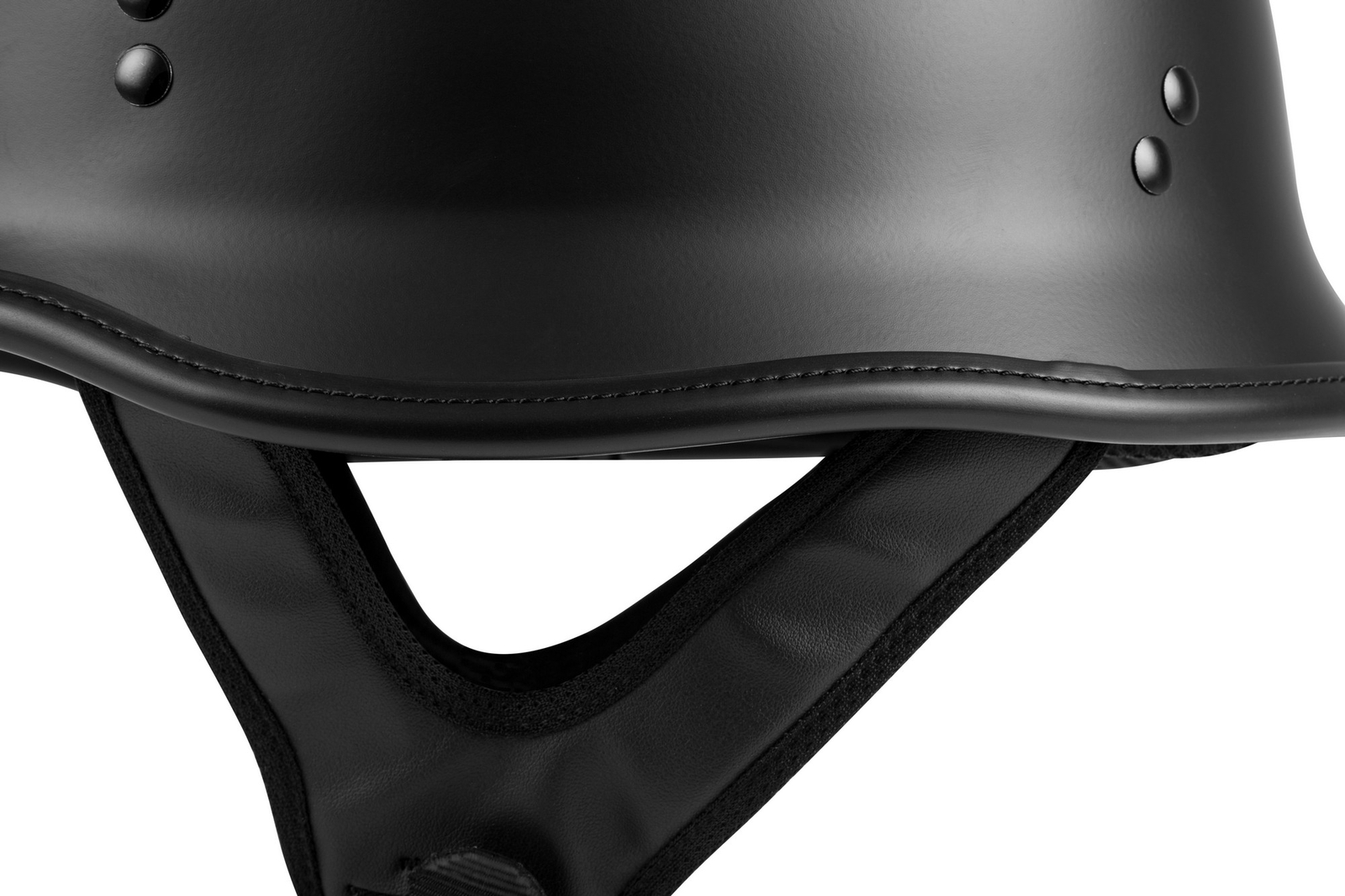 Highway 21 9mm German Motorcycle Half Helmet Matte Black
