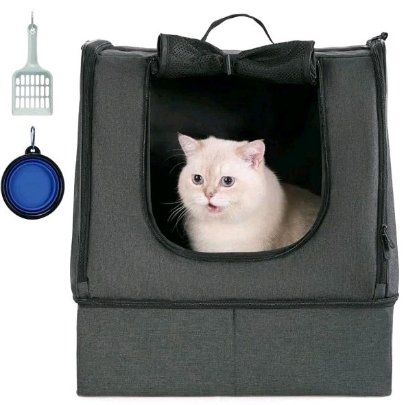 Apollo Walker Cat/Pet Carrier /Litter Box combo. BLACK/NEW