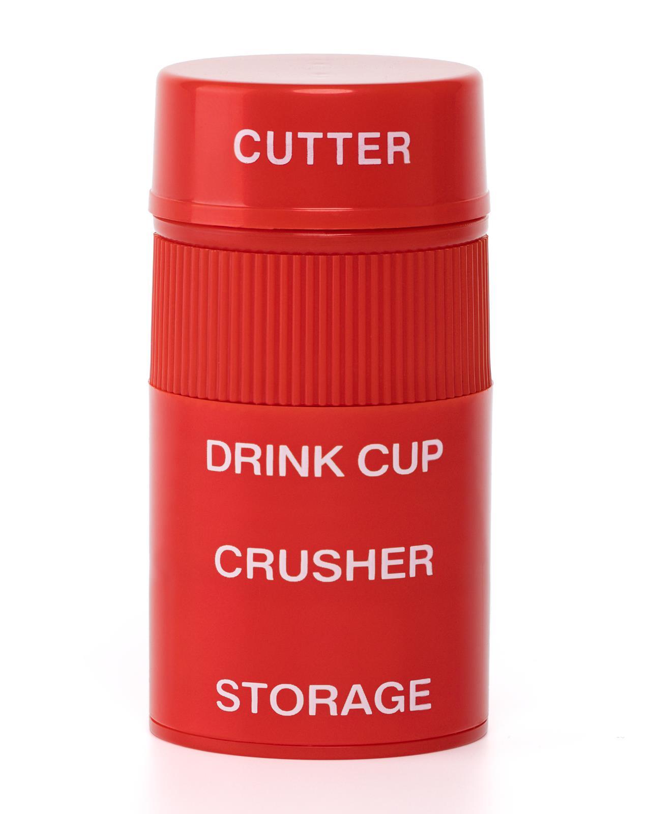 Pill Crusher Cutter and Grinder Combo with Drinking Cup Storage by easycare