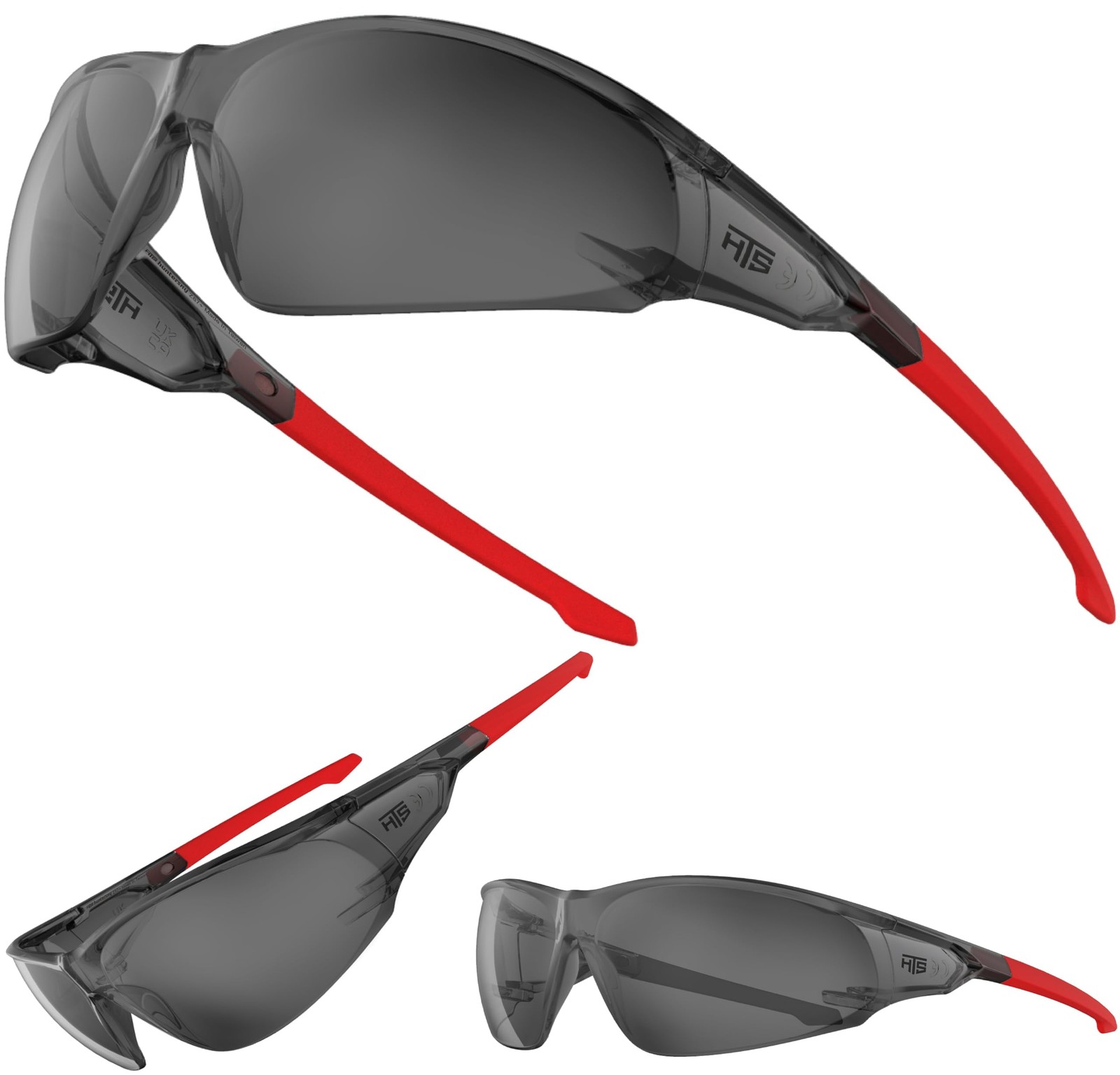 HTS HUNTERSKY S239 Lightweight Protective Wrap-Around small Medium, Smoke-red