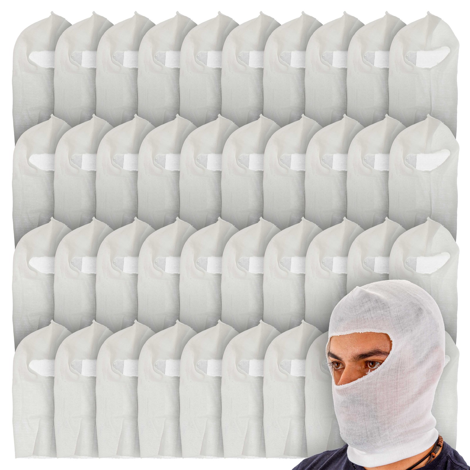 40 Painters Spray Socks, Stretch Cotton Head Hood Mask, Protect Face Neck Paint