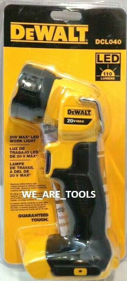 Dewalt Pack DCL040 LED 20V Light Pivoting Flashlight Work Light Tool