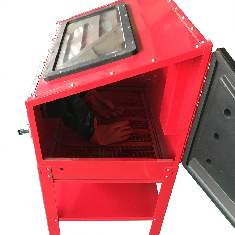 Abrasive Air Sand Blasting Blaster Blast Cabinet Glass Bead Media 60 Gallon