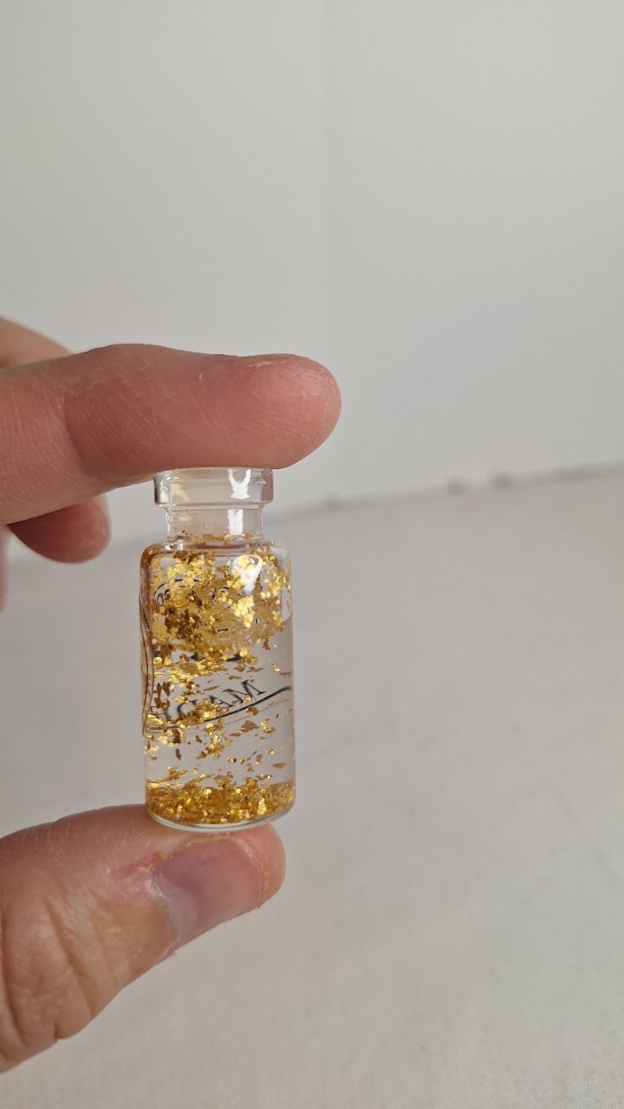 24 Karat Pure Gold in Small Glass Jar Made in USA Souvenir