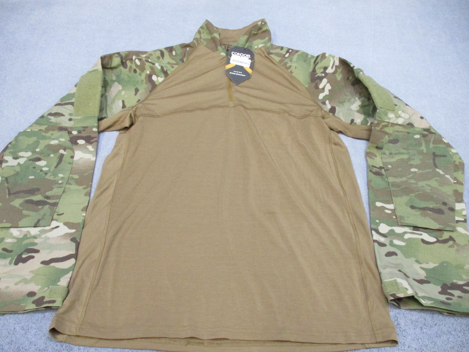 Condor Combat Shirt Multicam XL Long Sleeve 1/4 Zip Tactical Uniform Top