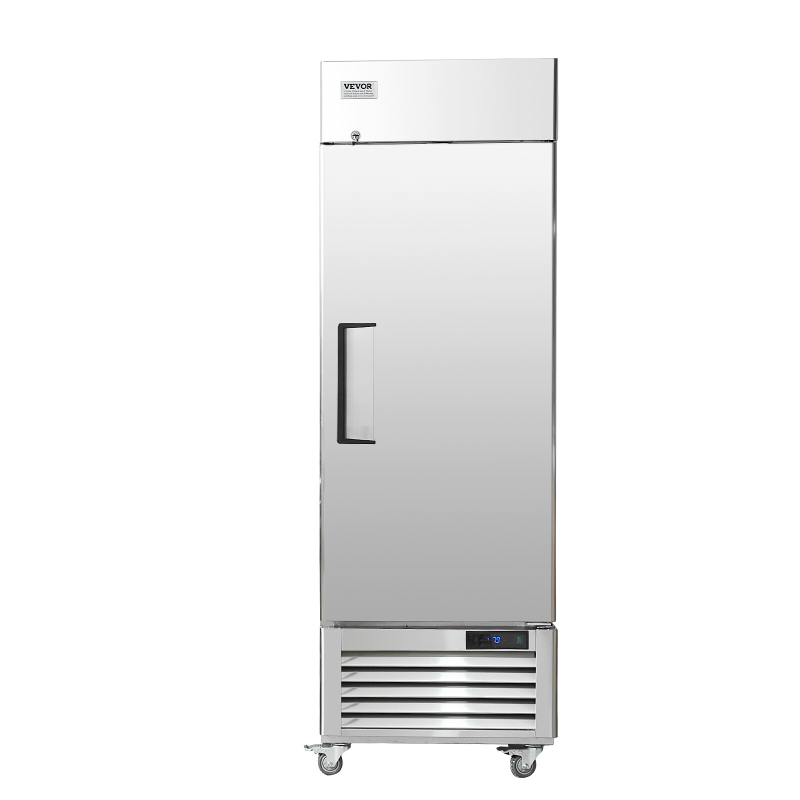 VEVOR Commercial Freezer 19.32 Cu.ft Reach In Upright Freezer 1 Door 4 Shelves