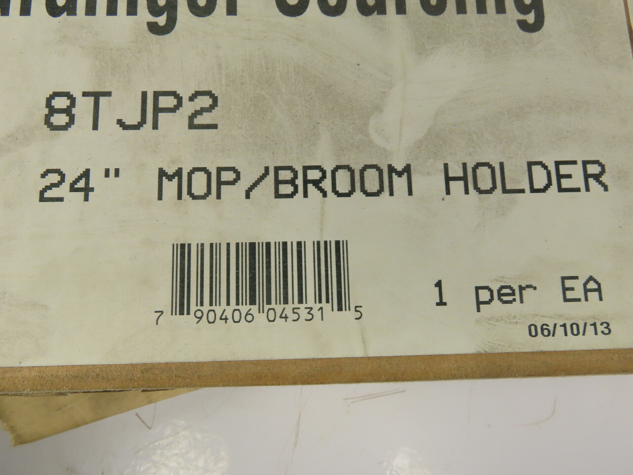 Grainger 333-4 SS Silver 304 Stainless Steel Mop Broom Holder 4 Spot