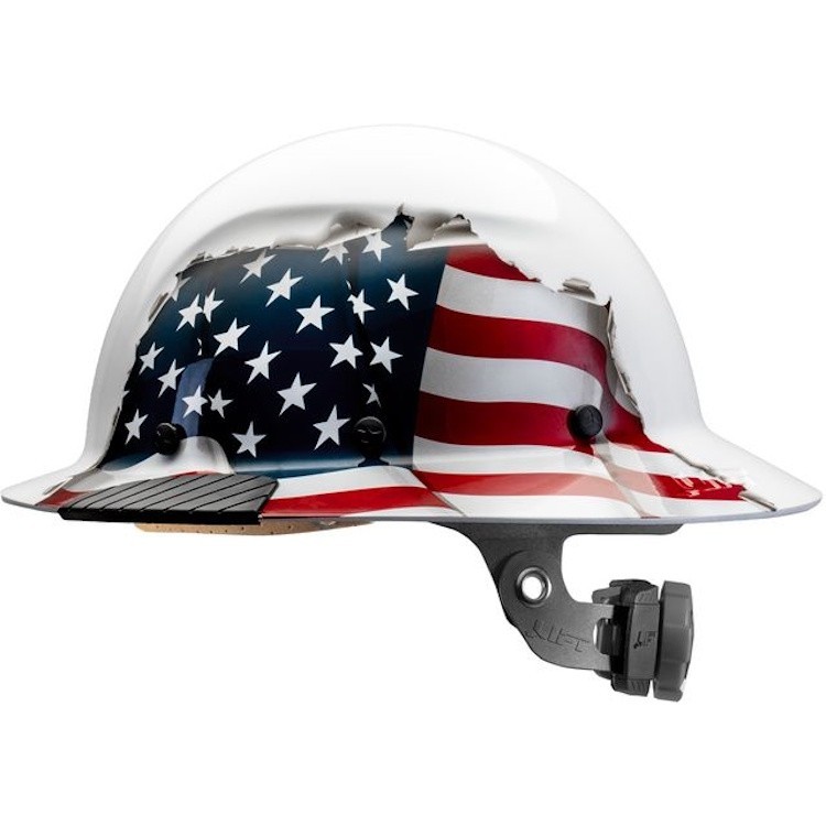 LIFT Safety DAX Hard Hat – American Flag HDF-24AF Full Brim