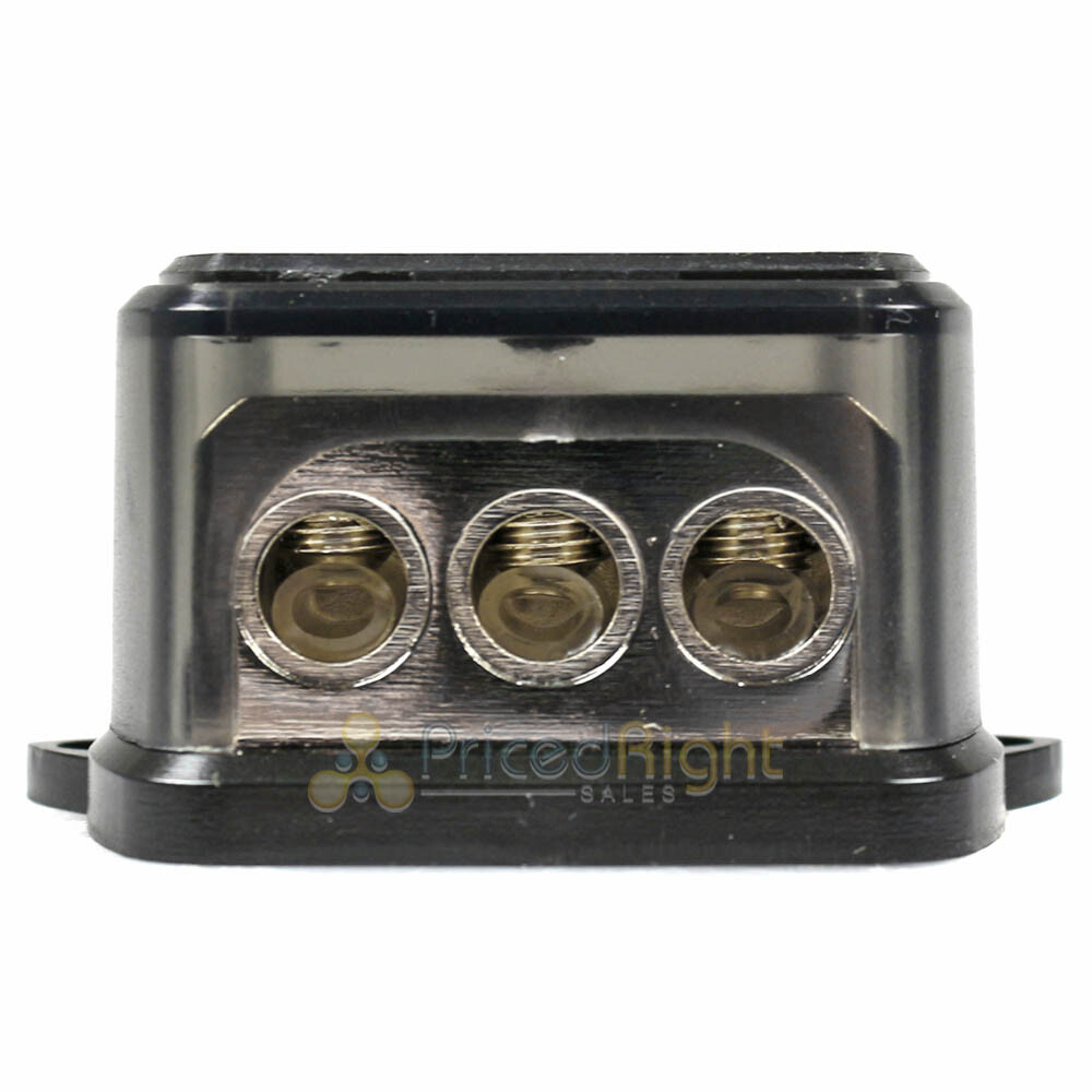 DS18 0 Gauge to 4 gauge 3 way Set Screw Ground Distribution Block AWG DB1034