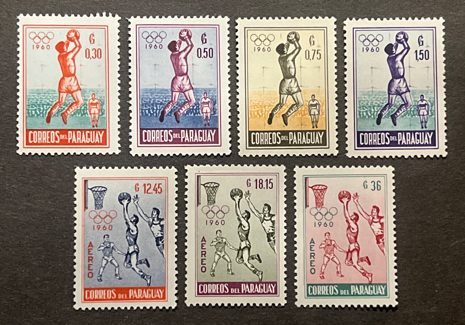 Paraguay # 556 - 559, C262 - C264 Mint NH Complete 1960 Olympics LOT of TEN SETS