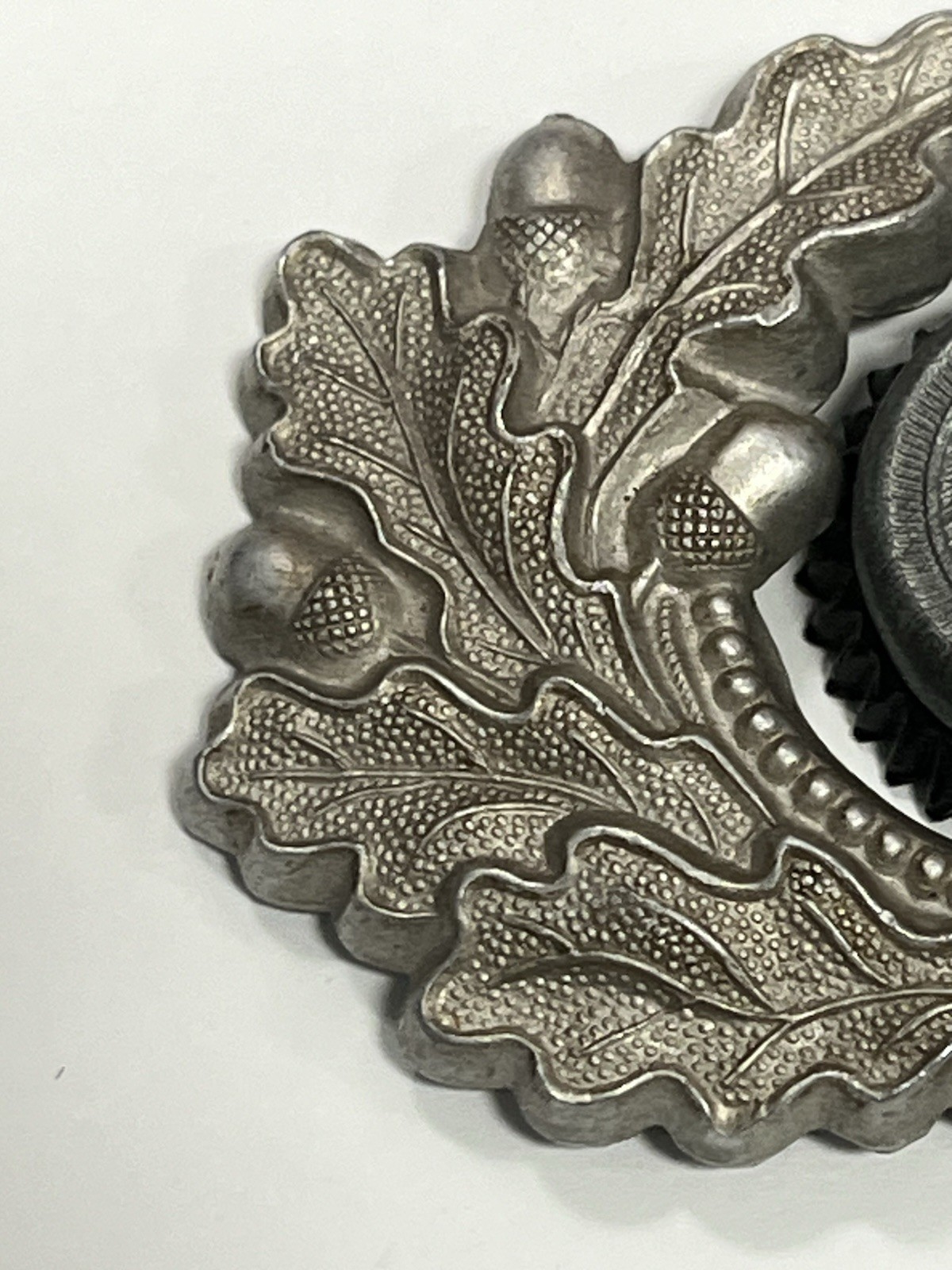 Original WW2 German Visor Cap Hat COCKADE Badge Wreath Officer Insignia Pin