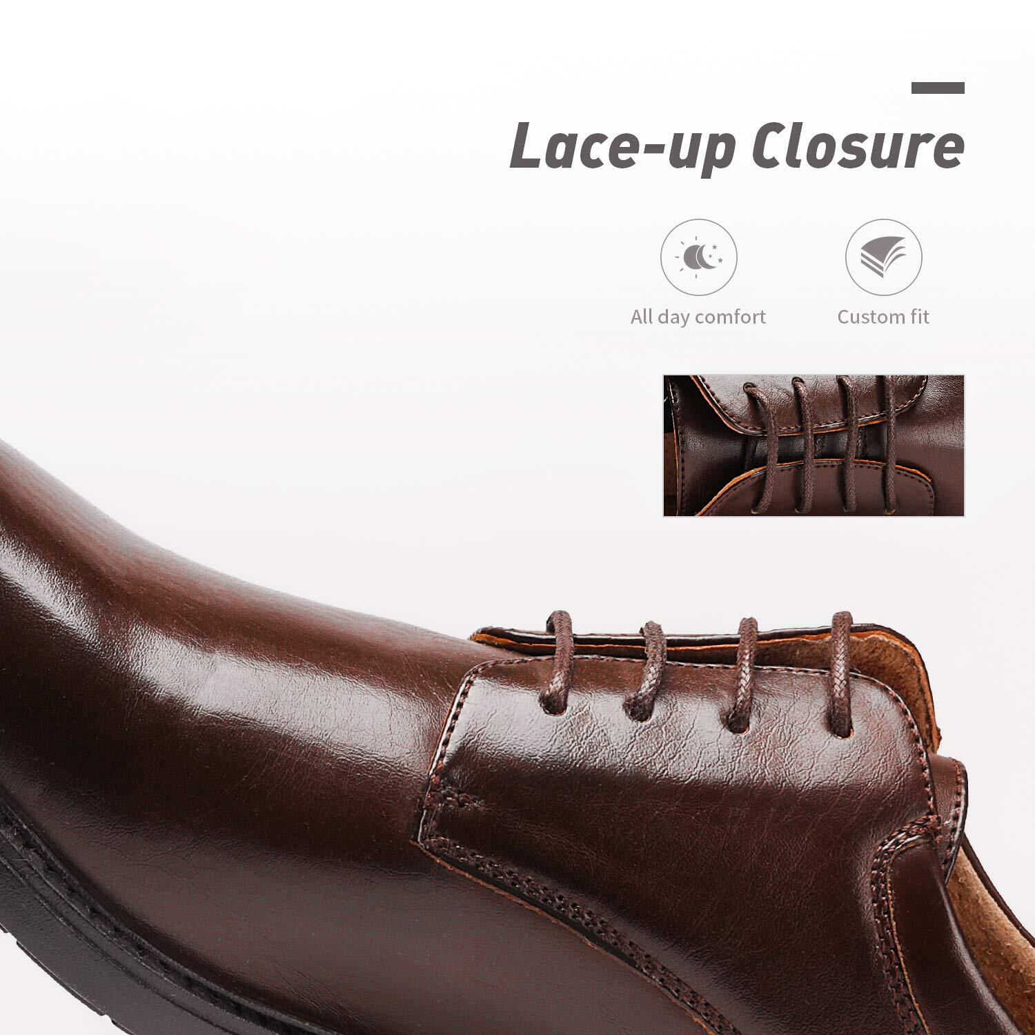 Men's Dress Oxford Derby Shoes Classic Lace Up Formal Business Shoes Wide Size