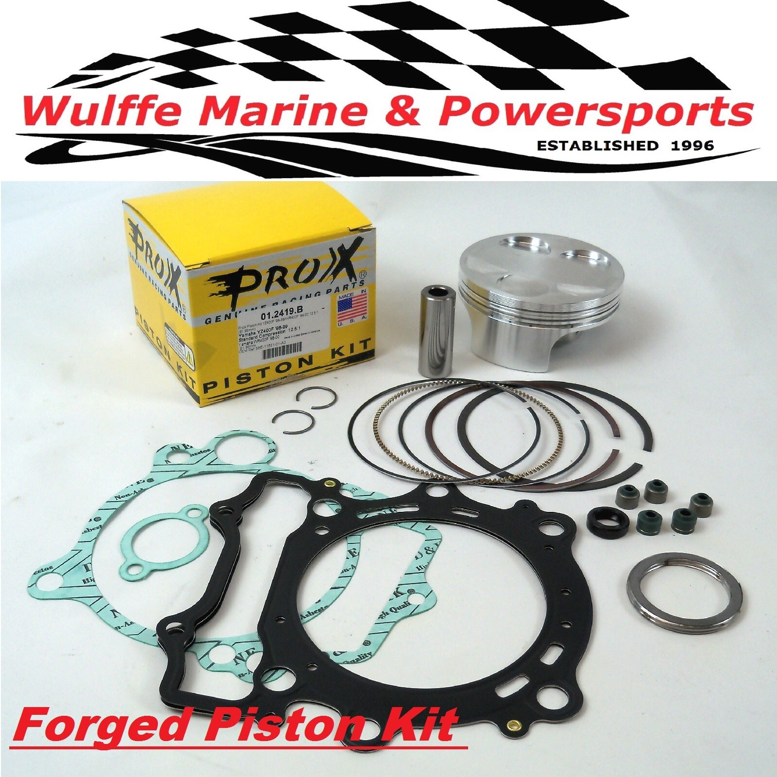 Top End Rebuild Piston Kit Yamaha YZ400F 1998-1999 WR400F 98-2000 Std Bore 92mm