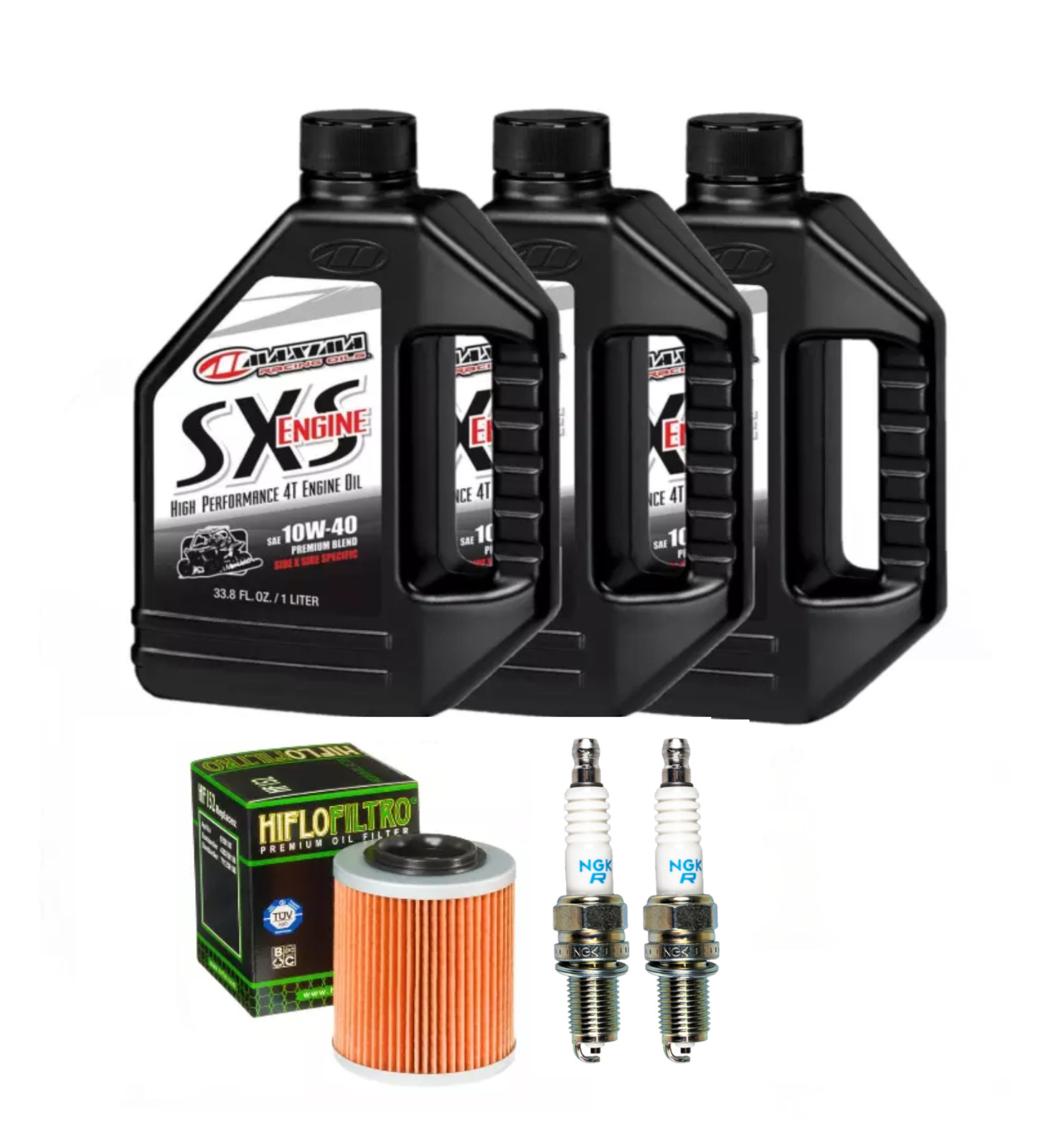 New Can-Am 10W40 Oil Change Kit W/ Spark Plugs For Outlander 500 600 850 1000