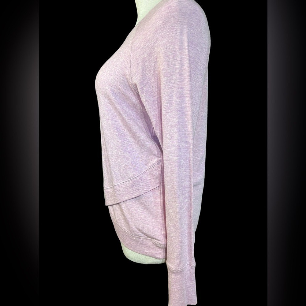 Active Life Budding Lilac Heather Crossover Tulip Hem Sweatshirt Small SM