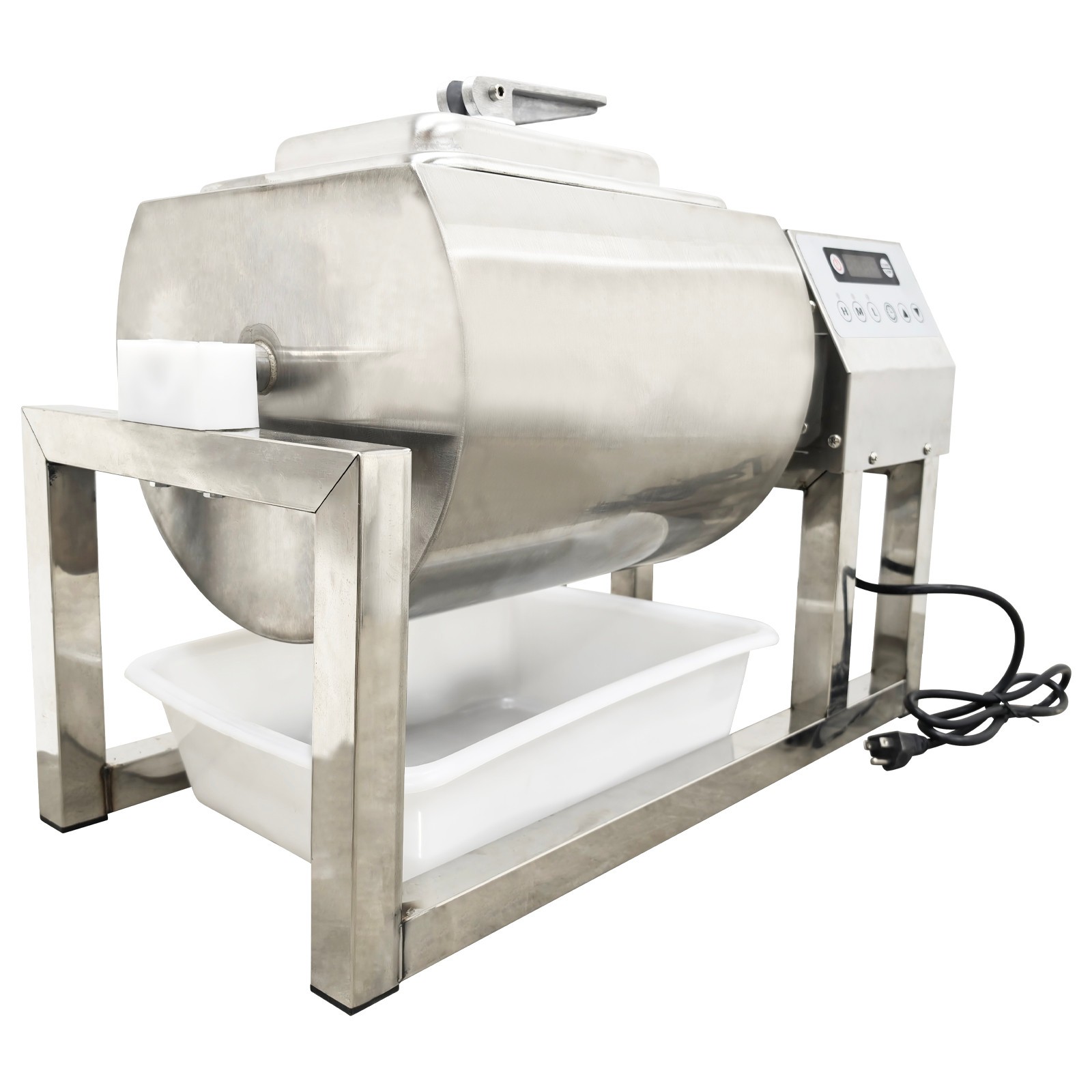 18L Commercial Tumbler Marinator Round Drum Auto Rotatable Meat Curer Machine