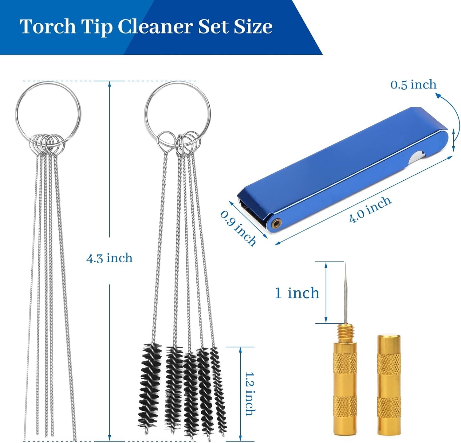 4Packs Torch Tip Cleaner for Cleaning Welding Cutting Nozzles, Gas Orifices