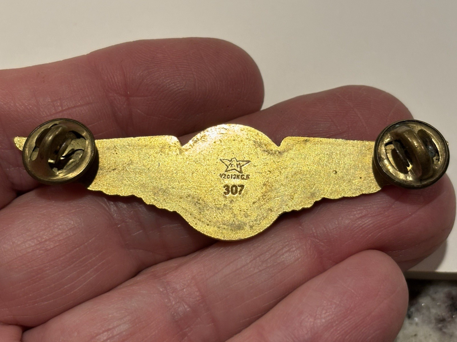 Korean War Period US Navy/Marine Corps Air Crew Wings Marked H&H 1/20 10KGF over