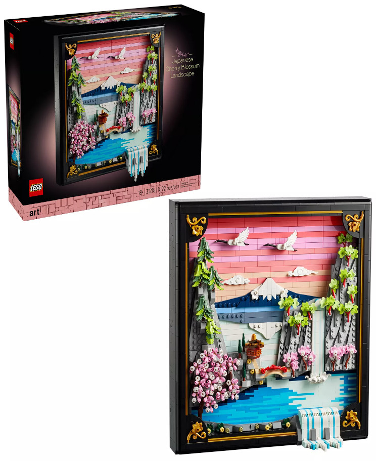 [ BIG SALE ] LEGO Japanese Cherry Blossom Art Build