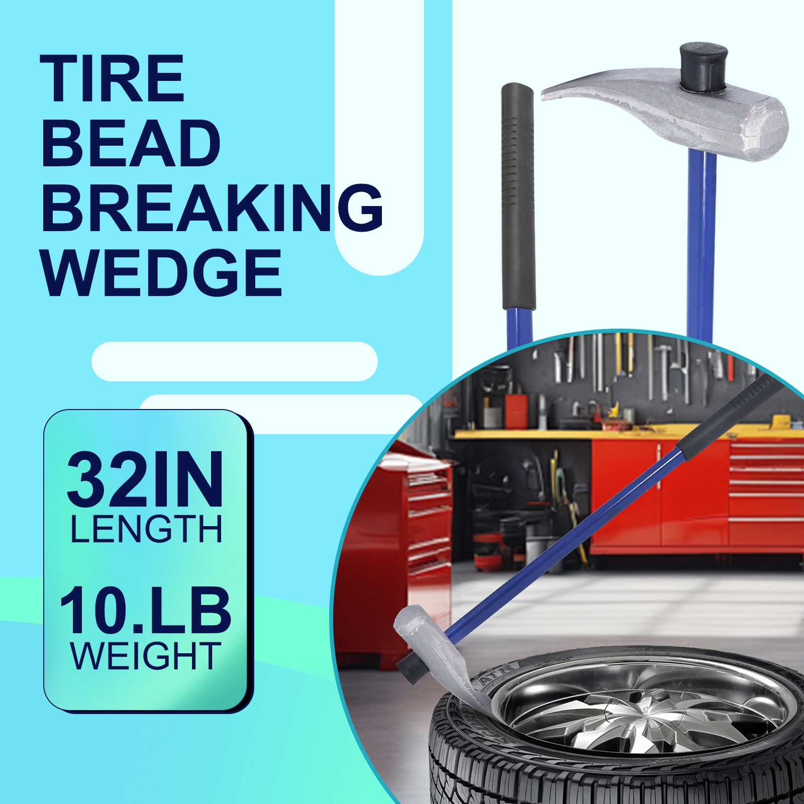 Replace for 35429 32 in Tire Bead Breaker Wedge Tire Hammer for Tire Removal