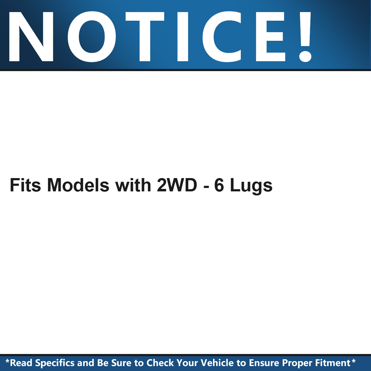 2WD Pair Front Wheel Hub Bearing for Chevy GMC Silverado Sierra 1500 Yukon Tahoe
