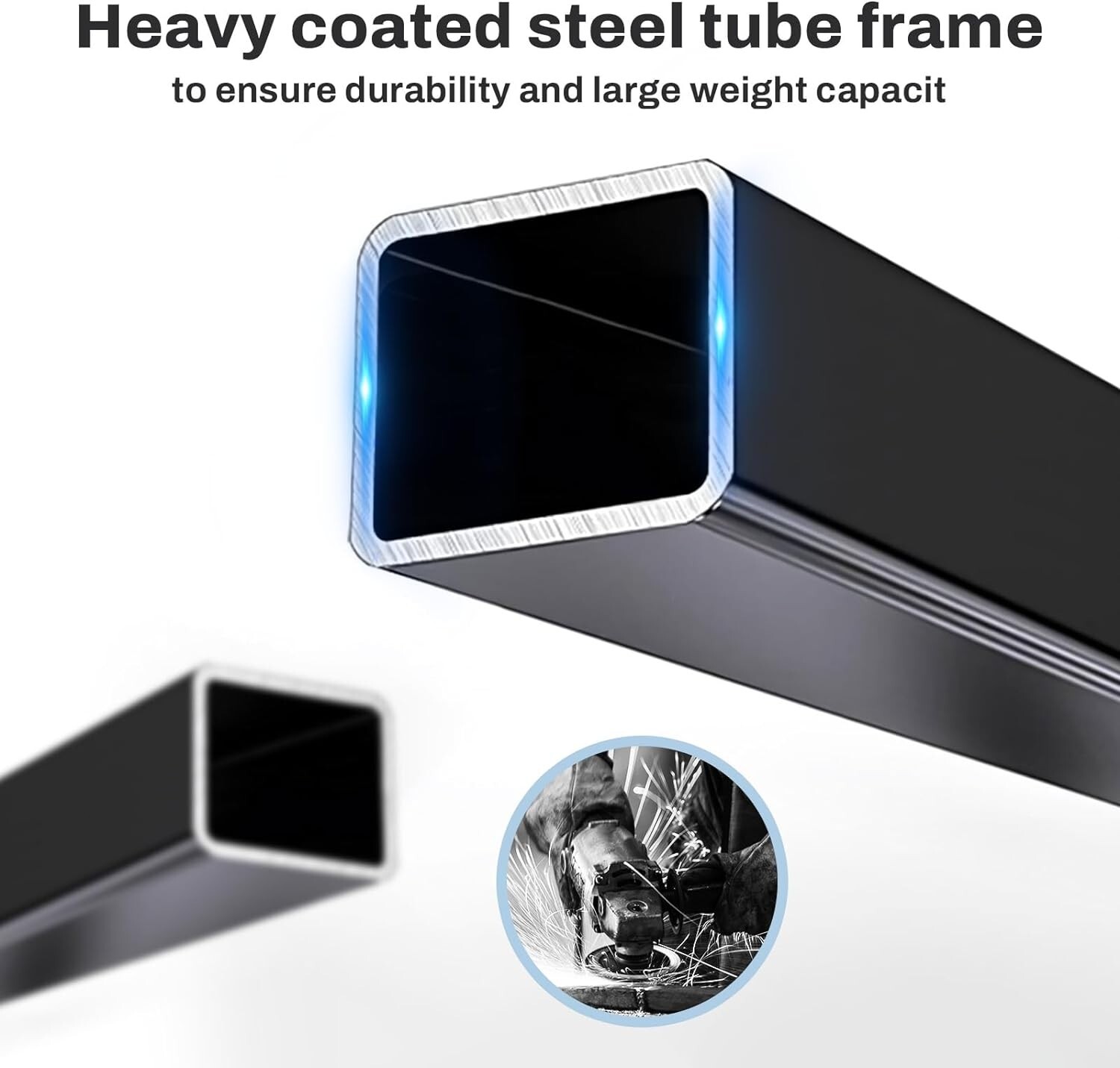 L Shaped Desk with Monitor Shelf 66" Home Office Desk w/Led Lights &Power Outlet