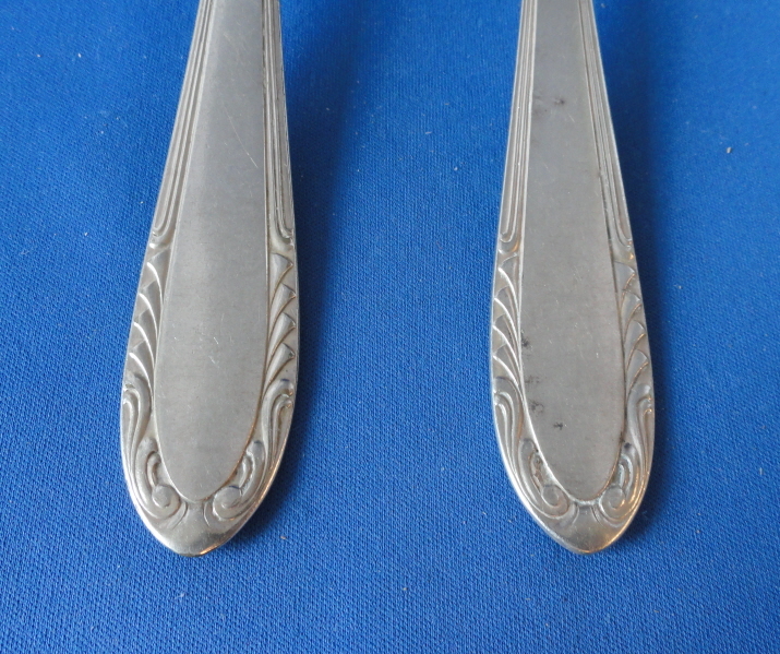 Antique Silver Plate - Two Large 8 1/2" Spoons - JRIS100 - German