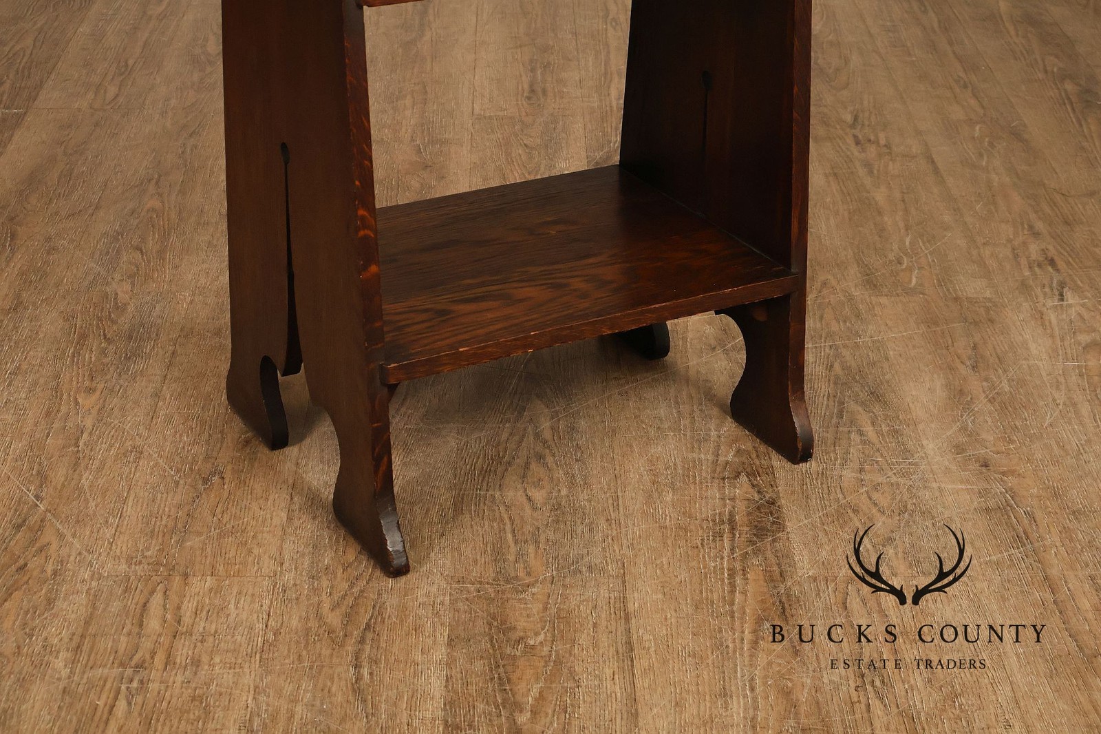 Antique Grand Rapids Arts And Crafts Mission Oak Magazine Stand