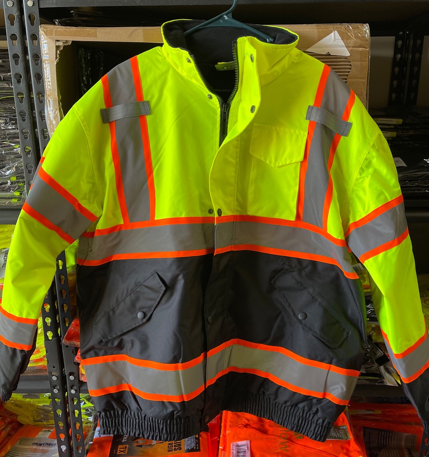 Yellow Two Tone Deluxe High Visibility Waterproof Bomber Jacket