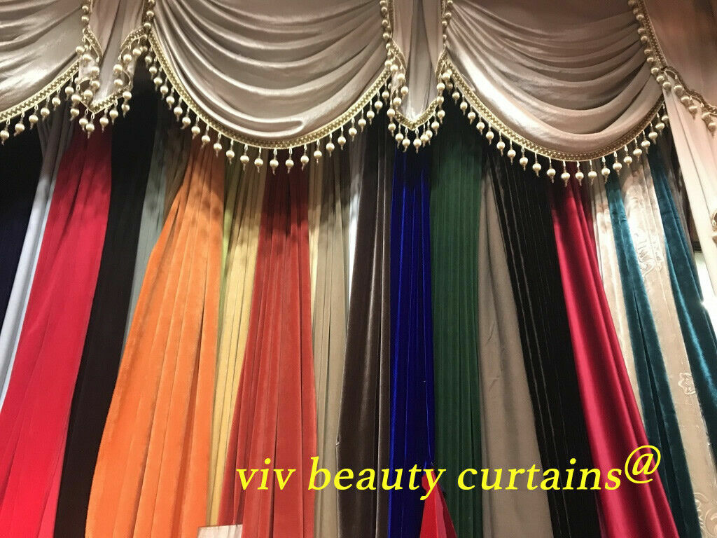 Red Heavy Style Velvet Curtain 12ft Drape Stage/Theater/Home Noise Thermal