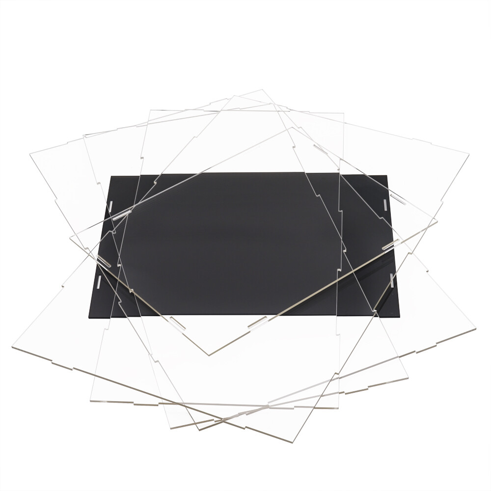 Large Display Case Acrylic Box High Clear Glass for 20'' Tall Dolls Collectibles