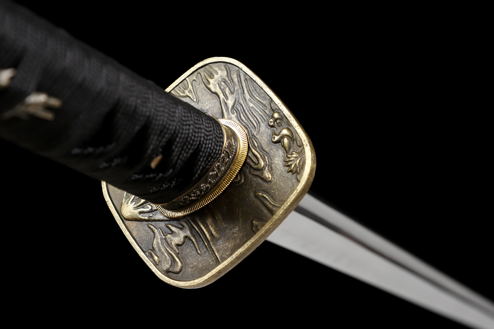 Ninja T10 Steel Clay Tempered Japanese Samurai Straight Sword Katana Full Tang