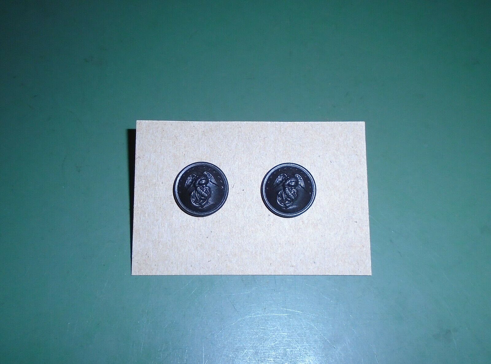 US Marine USMC Alpha "A" Uniform Black EGA Barracks Cover Cap Screw Post Buttons