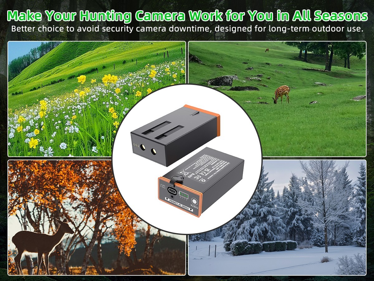 2 Packs Moultrie Power Mag MMA-EM8 5000Ah Battery For Edge Cellular Trai Camera