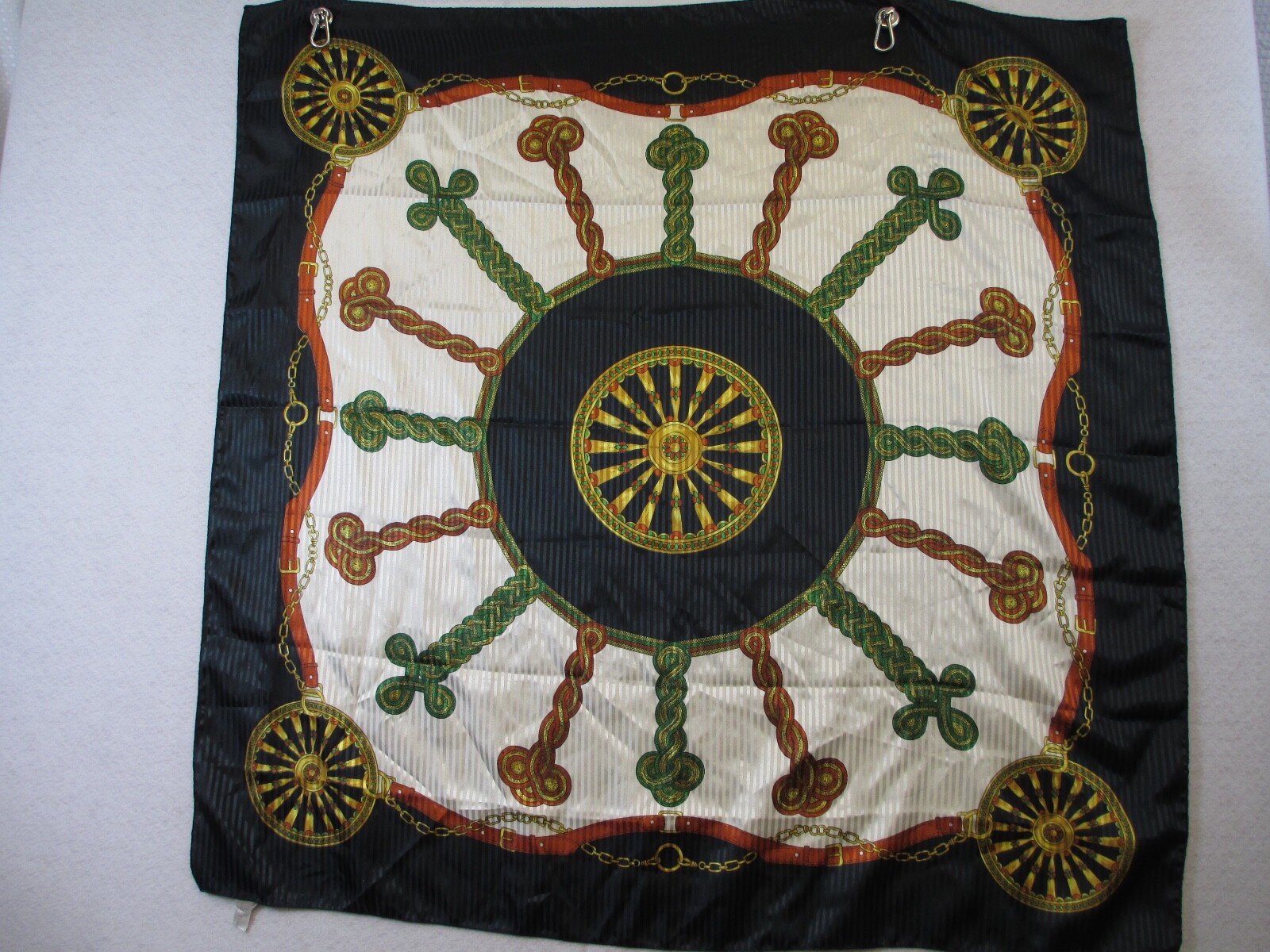 Vintage Celtic style scarf earth tones 33.5"