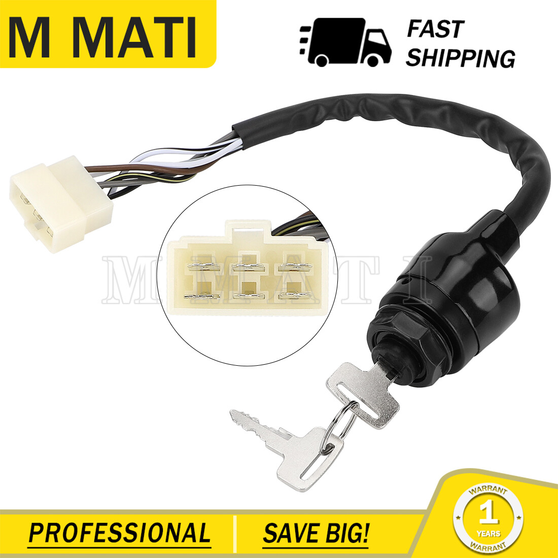 Ignition Switch & Key For Kawasaki Mule 500 550 2500 2510 2520 2010 2020 2030