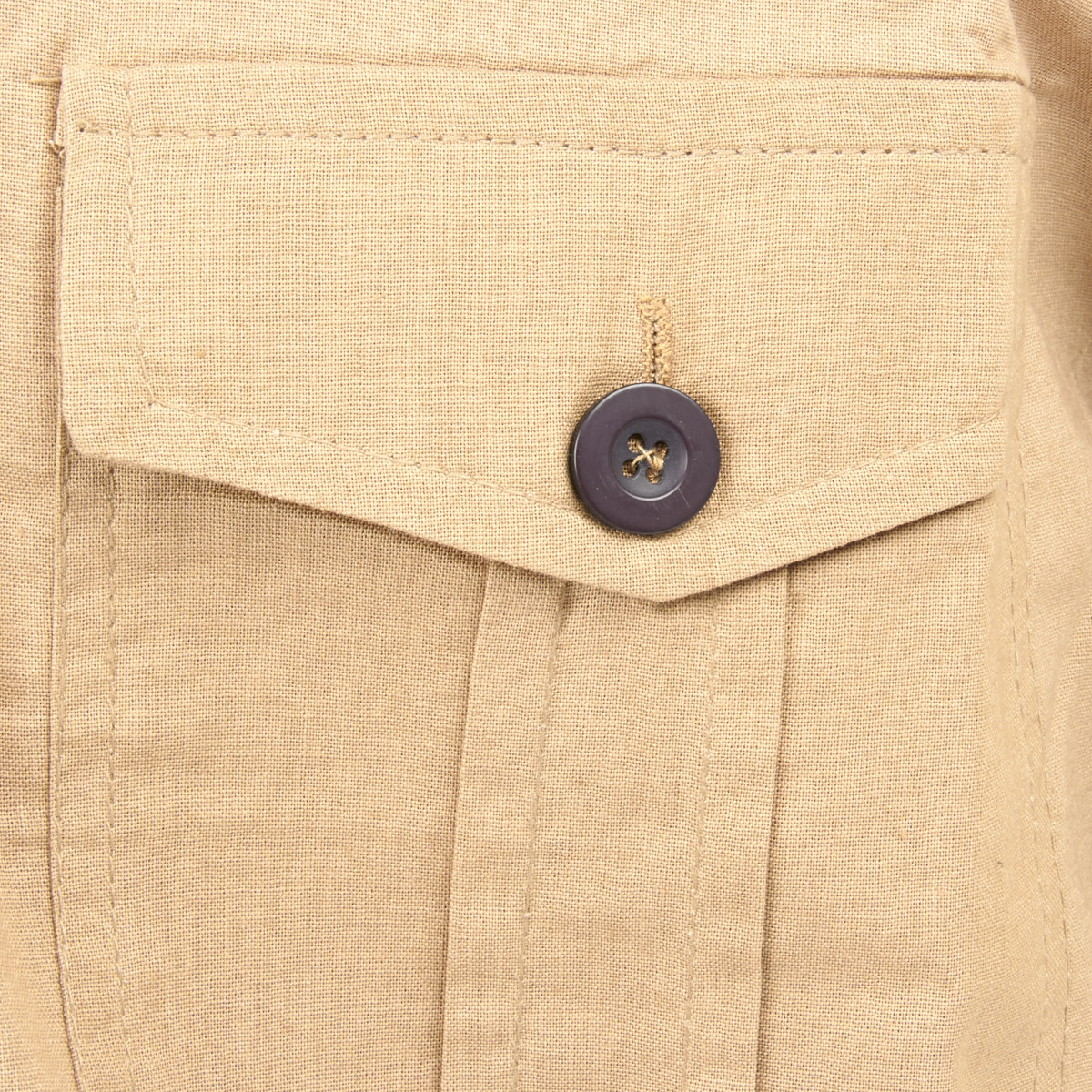 German WWII DAK Light Brown Field Shirt- XL: US 44-46